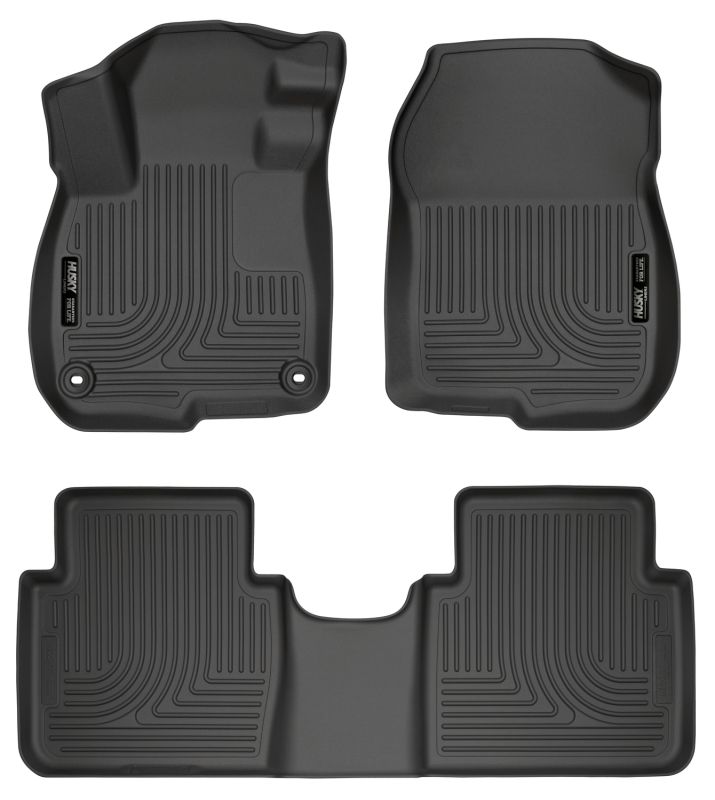 Honda CR-V Floor Liners - Front + Rear - Husky Liners - WeatherBeater Series - Black - 2017